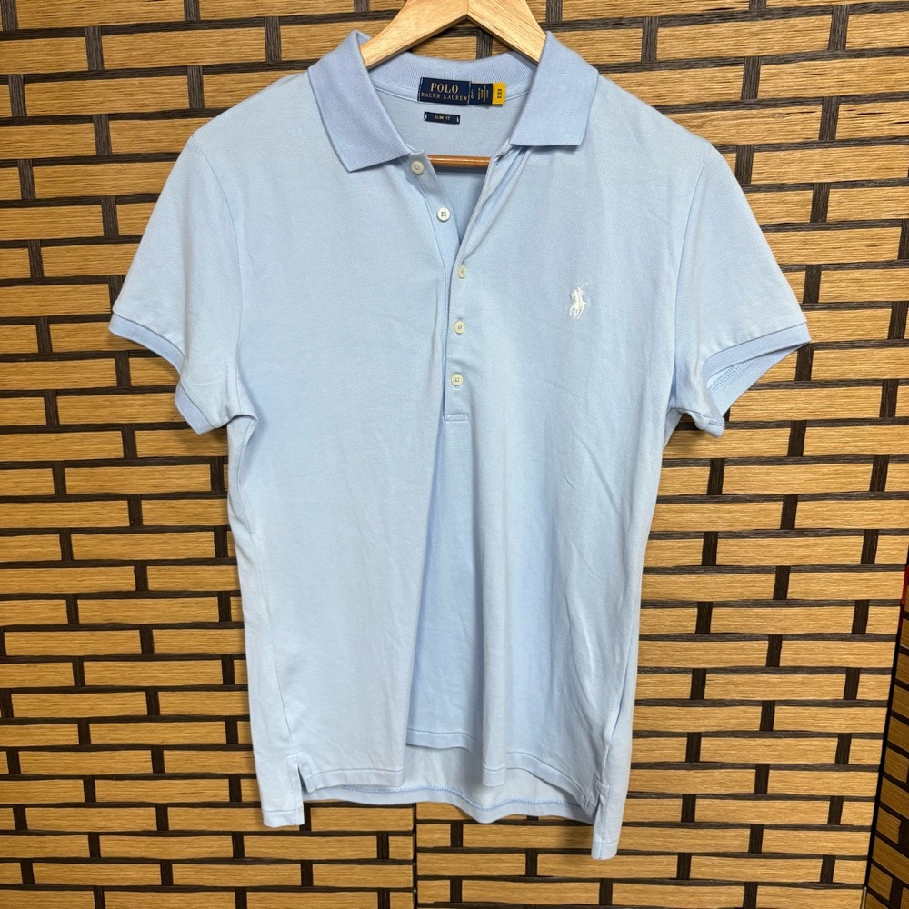 Polo Ralph Lauren Light‎ Blue Slim Fit Polo Shirt Size Large